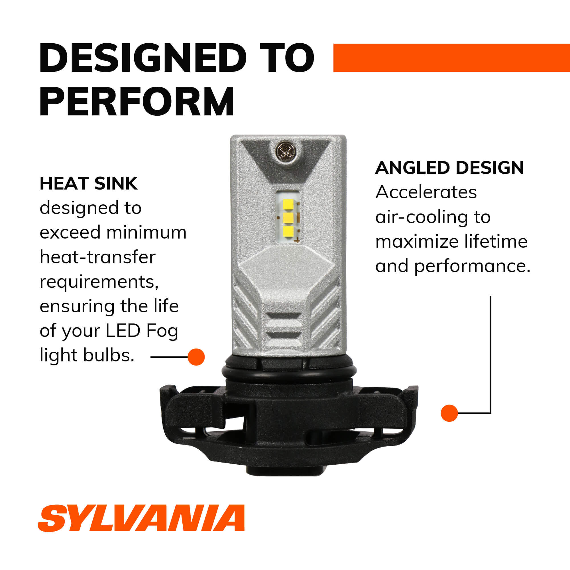 SYLVANIA 5202 ZEVO LED Fog 2 Pack